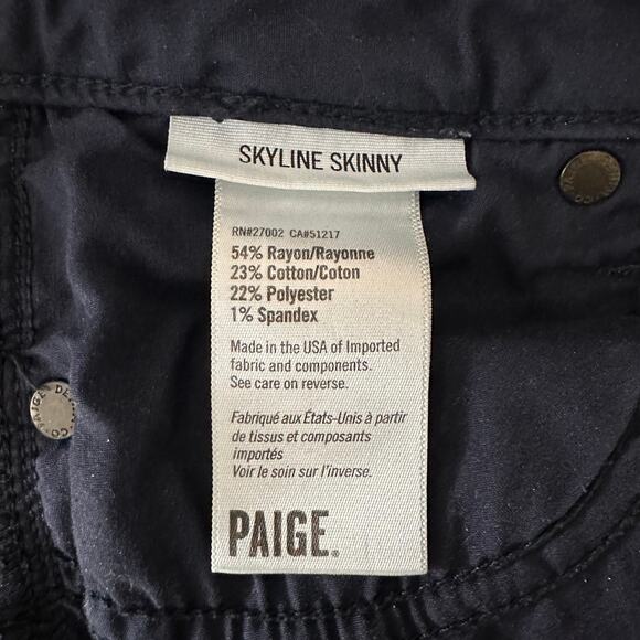 Paige Skyline Ankle Peg Skinny Mid Rise Transcend Everdeen Wash Jeans Sz 27 - Picture 8 of 11